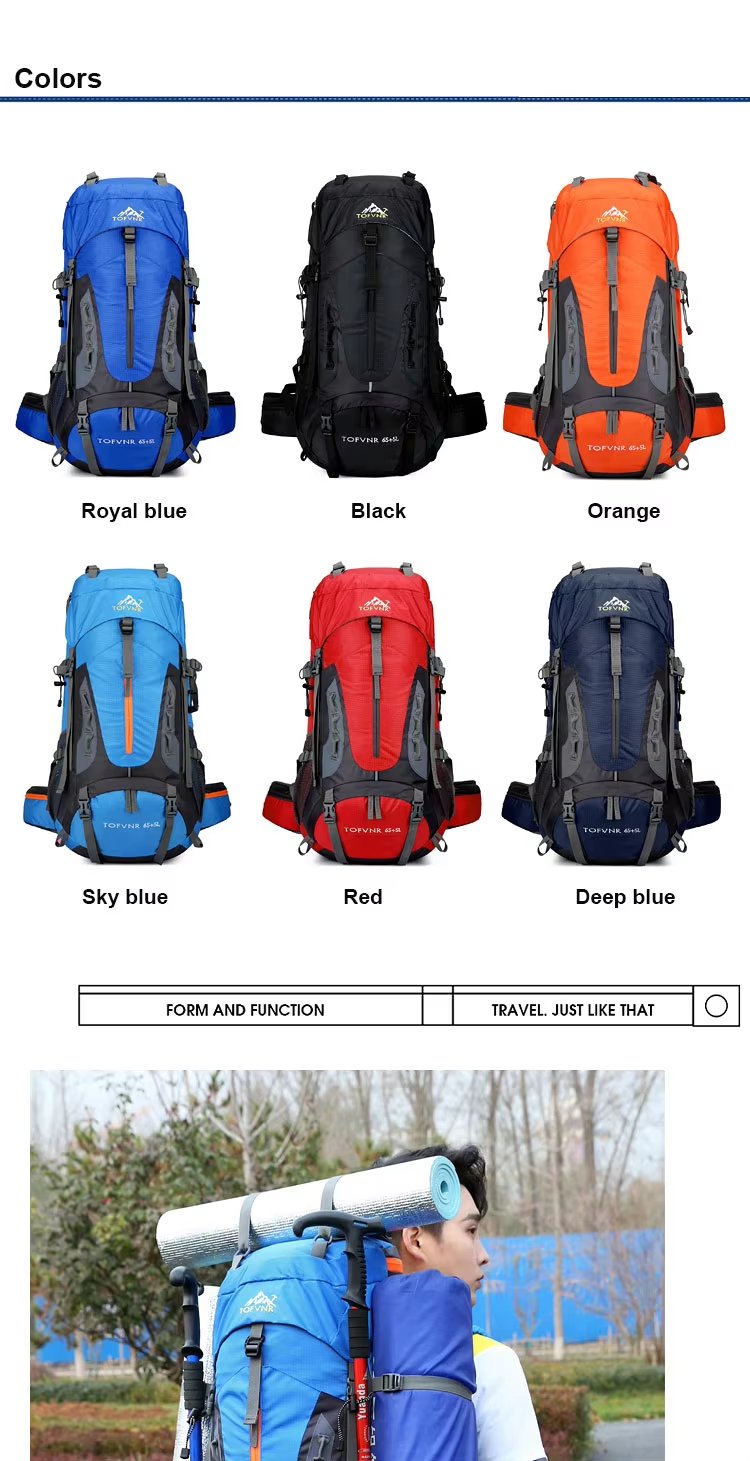 70L Anti-Theft Nylon Trekking Backpack detail image