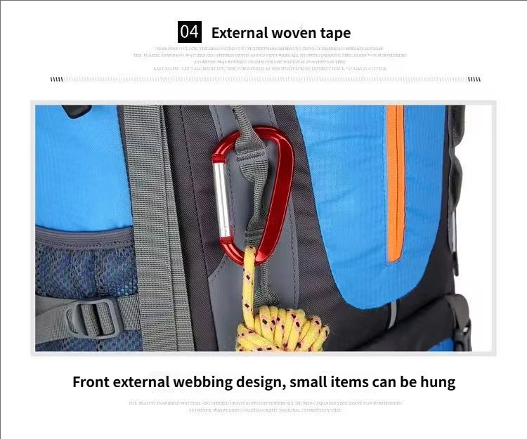 70L Anti-Theft Nylon Trekking Backpack detail image