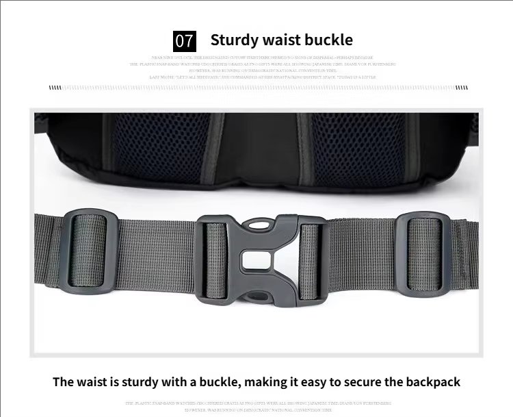 70L Anti-Theft Nylon Trekking Backpack detail image