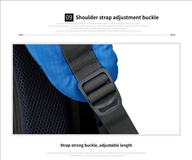 70L Anti-Theft Nylon Trekking Backpack detail image