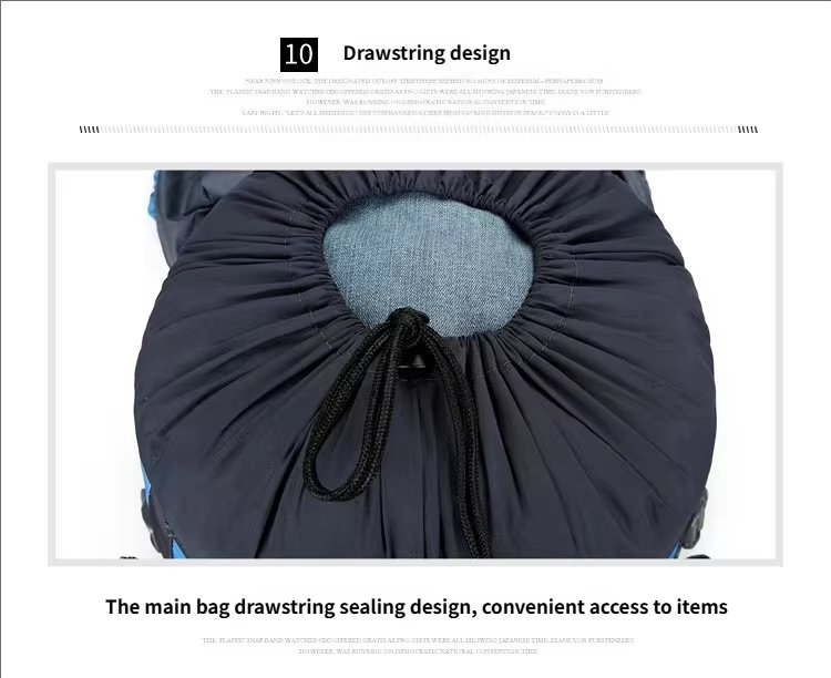 70L Anti-Theft Nylon Trekking Backpack detail image
