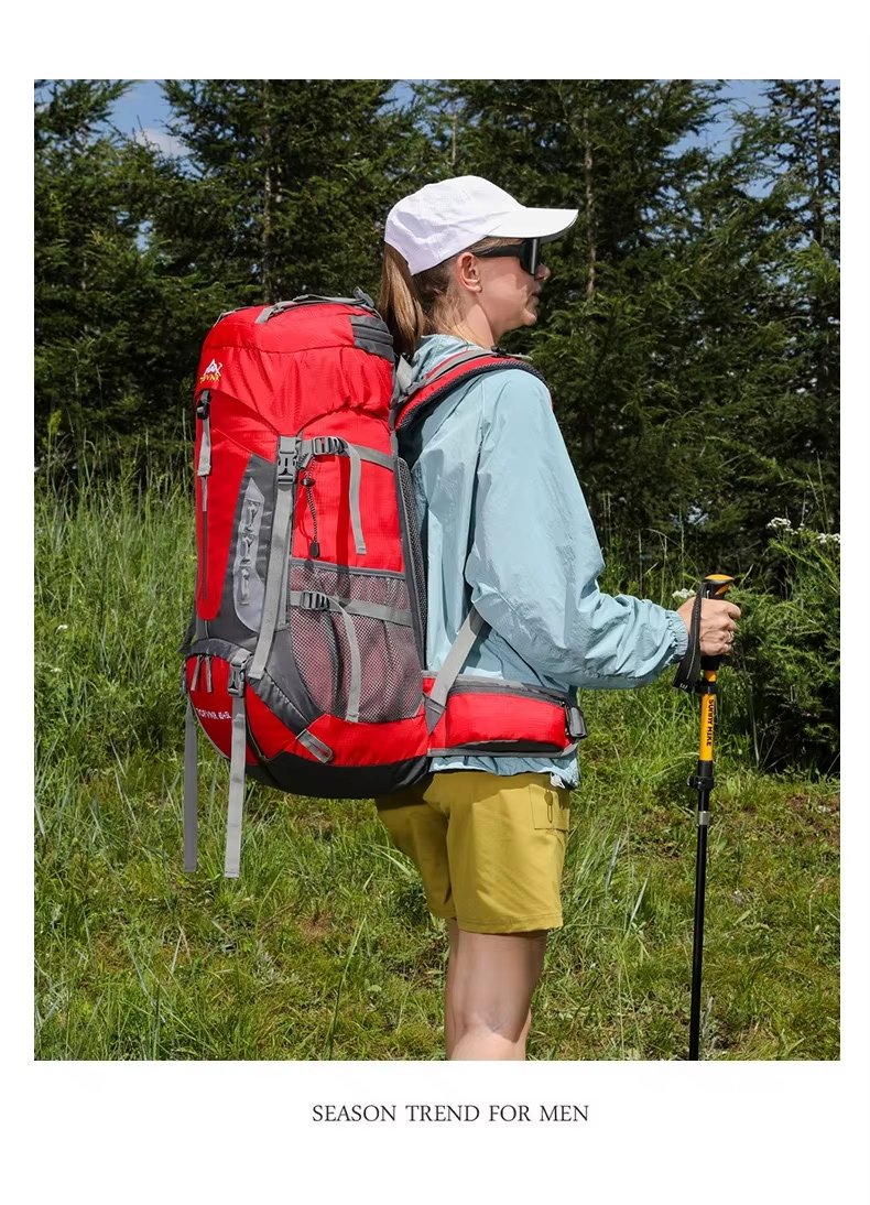 70L Anti-Theft Nylon Trekking Backpack detail image