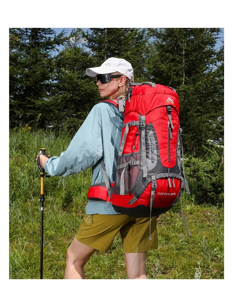 70L Anti-Theft Nylon Trekking Backpack detail image