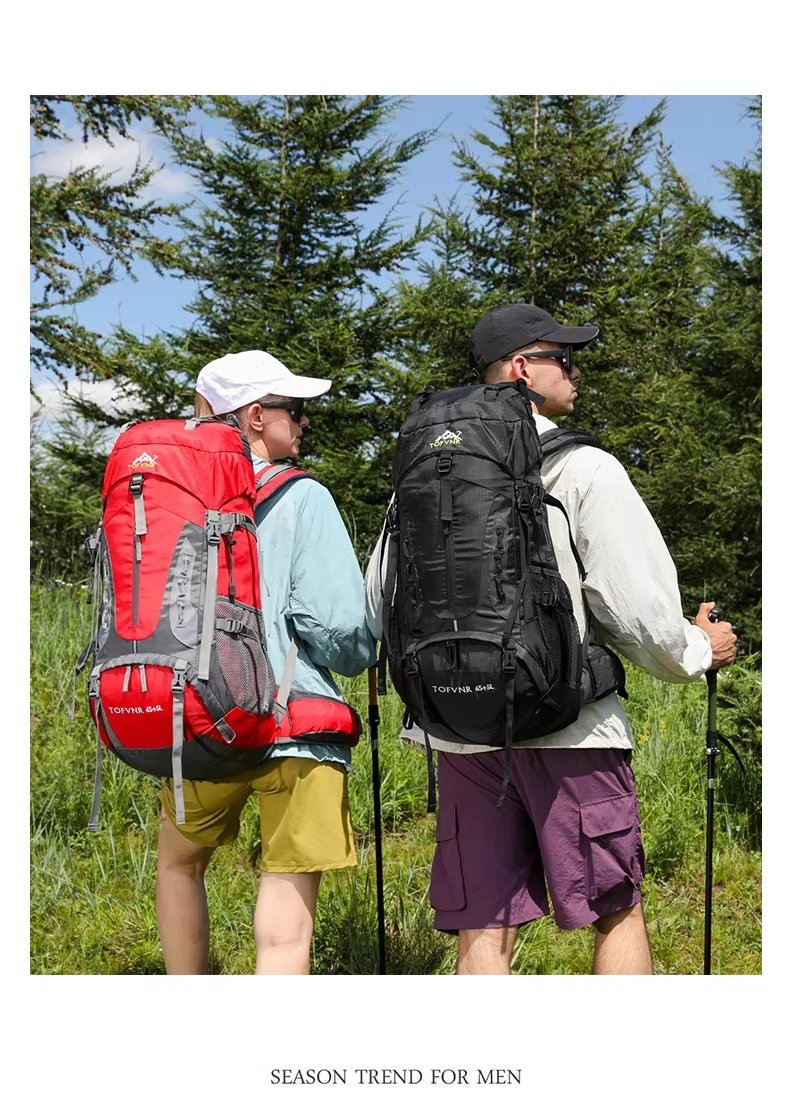 70L Anti-Theft Nylon Trekking Backpack detail image
