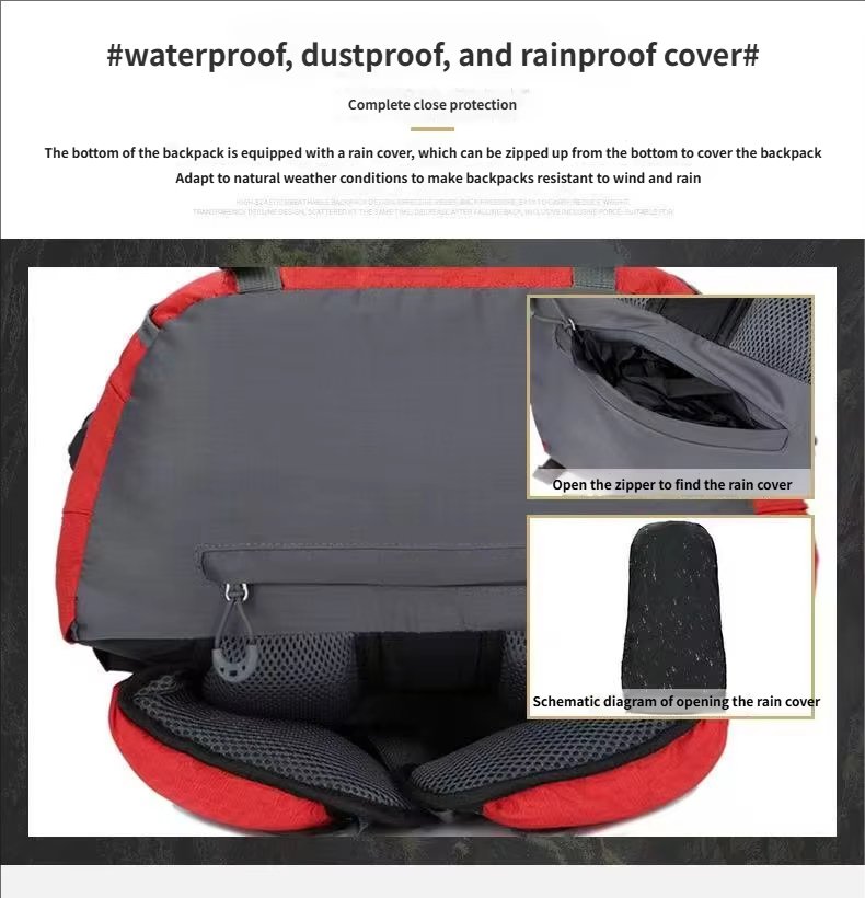 Anti-Theft 60L Oxford Climbing Trekking Backpack detail image