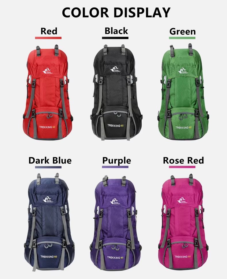 Anti-Theft 60L Oxford Climbing Trekking Backpack detail image