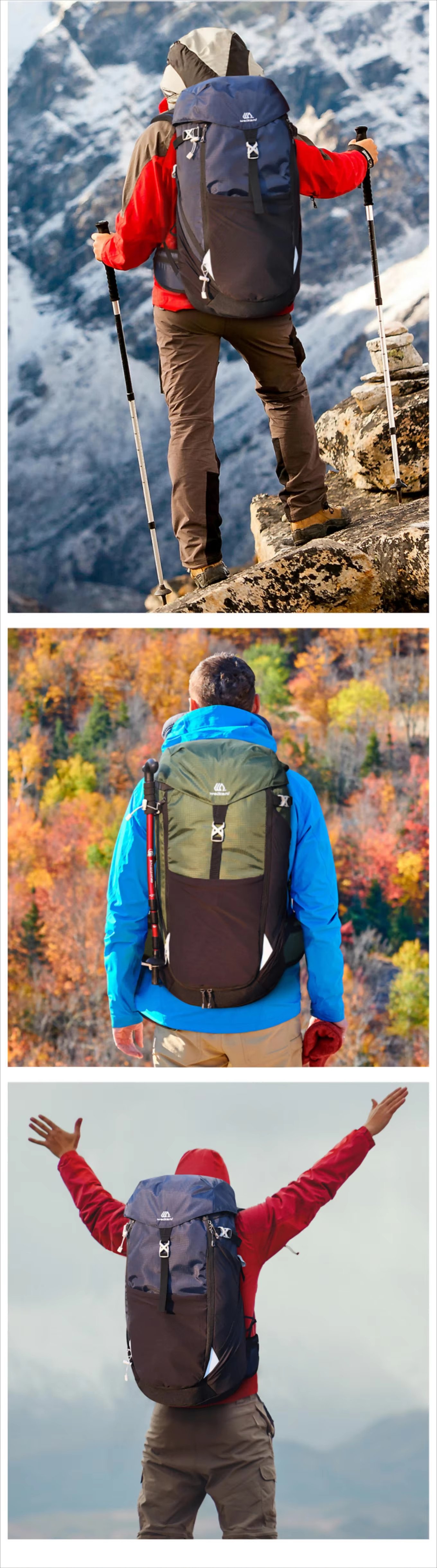 Anti-Theft 50L Oxford Camping Trekking Backpack detail image