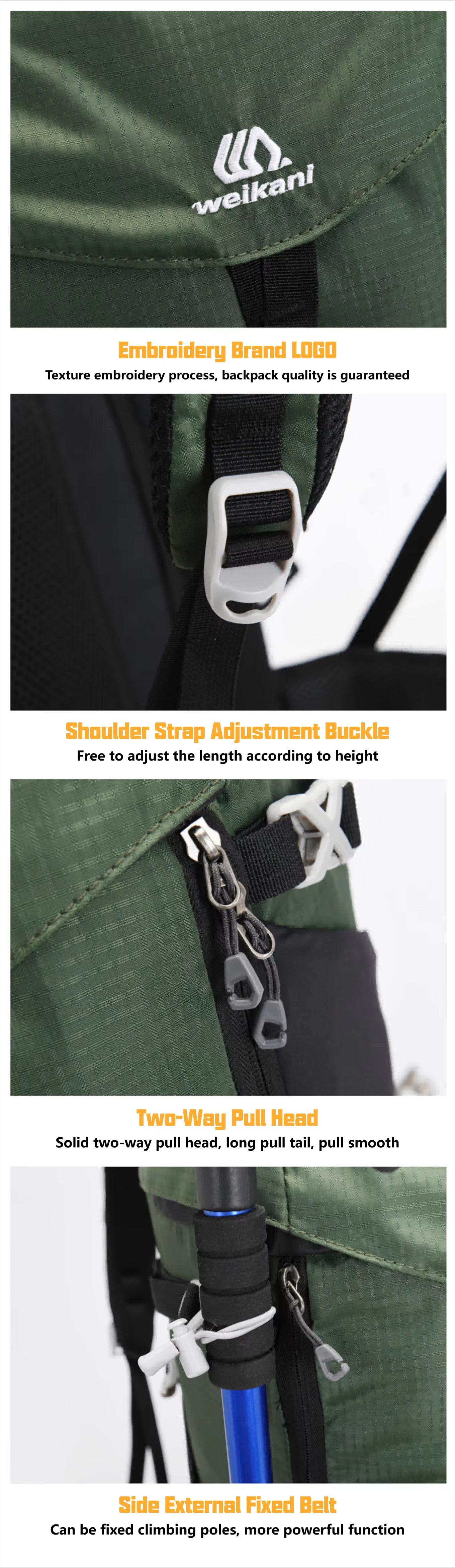 Anti-Theft 50L Oxford Camping Trekking Backpack detail image