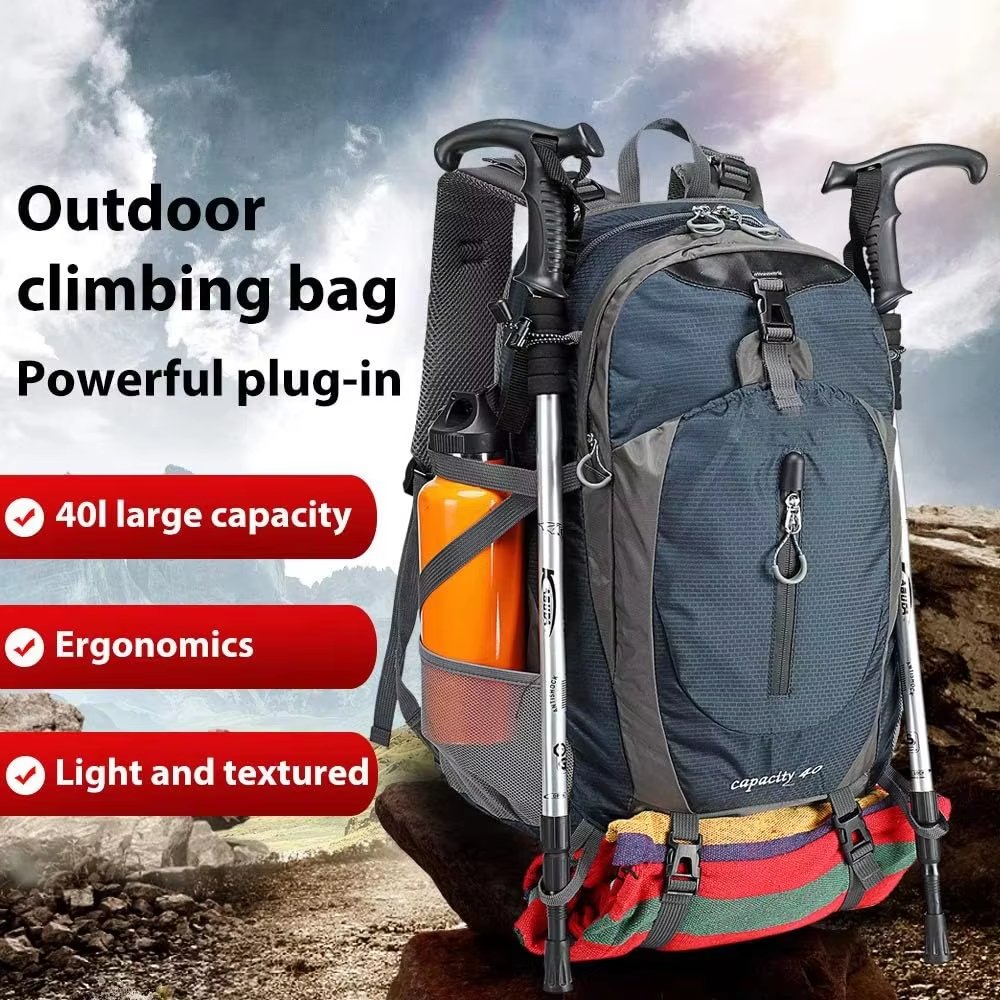 40L Waterproof Nylon Trekking Backpack detail image