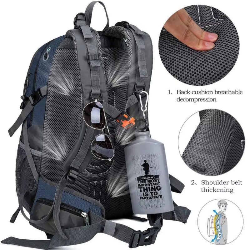 40L Waterproof Nylon Trekking Backpack detail image