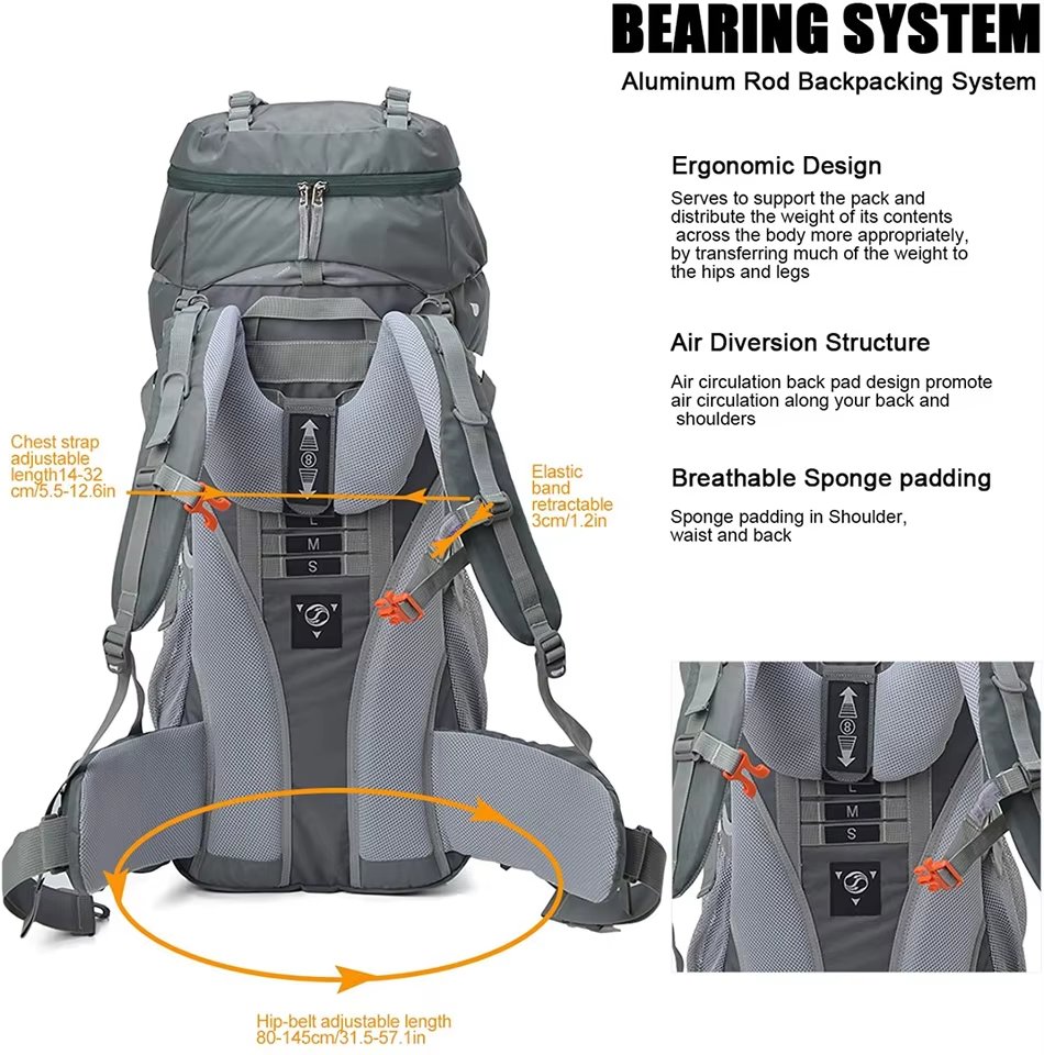 Camping Anti-Theft Polyester Trekking Backpack detail image