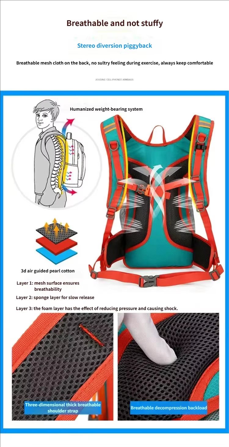 Cycling Anti-Theft Oxford Trekking Backpack detail image