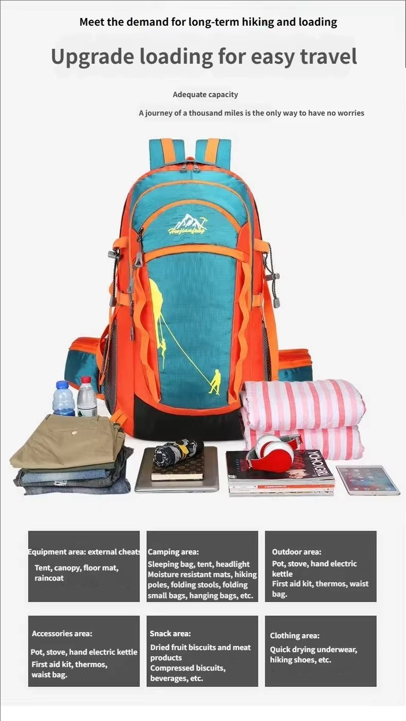Softback Anti-Theft Oxford Trekking Backpack detail image