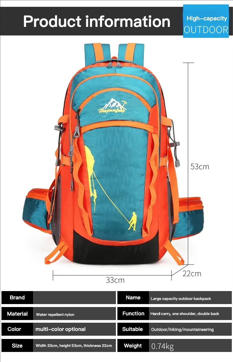 Softback Anti-Theft Oxford Trekking Backpack detail image