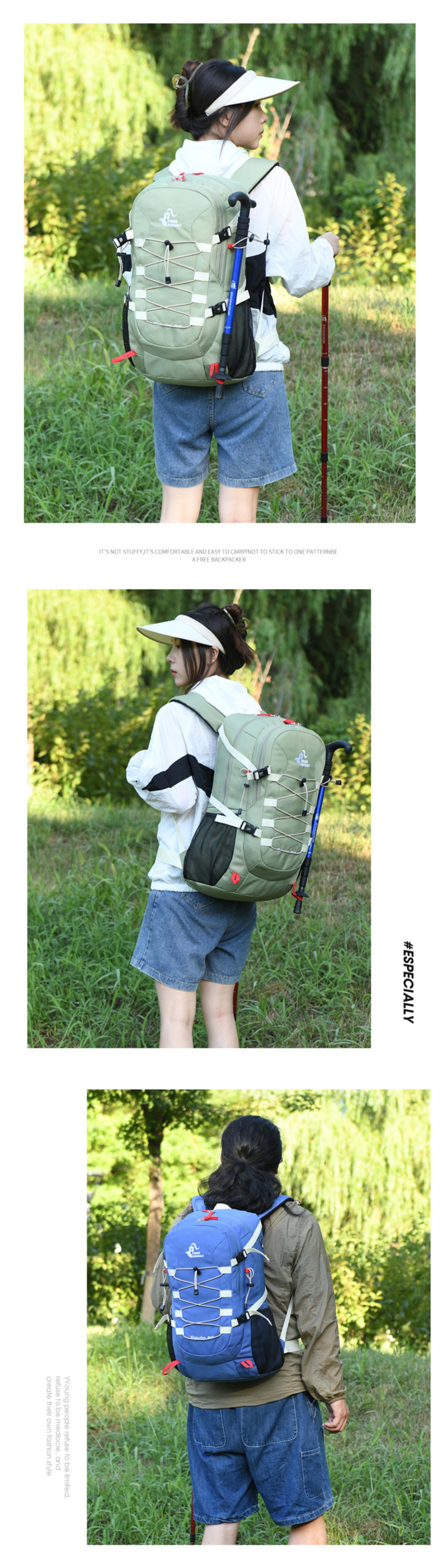 Camping Anti-Theft Nylon Trekking Backpack detail image