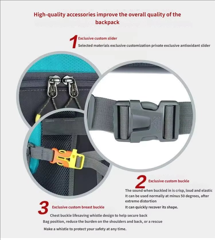 Anti-Theft 40L Nylon Climbing Trekking Backpack detail image