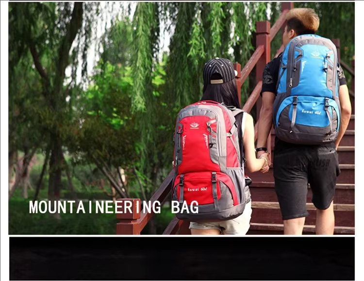 Anti-Theft 60L Polyester Camping Trekking Backpack detail image