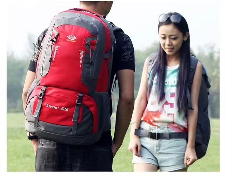 Anti-Theft 60L Polyester Camping Trekking Backpack detail image