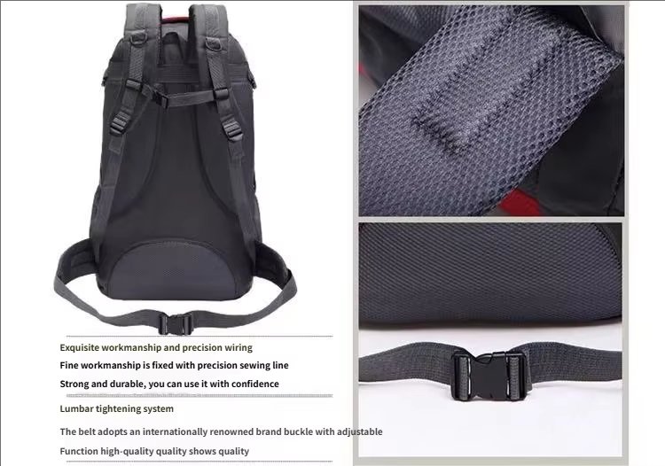 Anti-Theft 60L Polyester Camping Trekking Backpack detail image