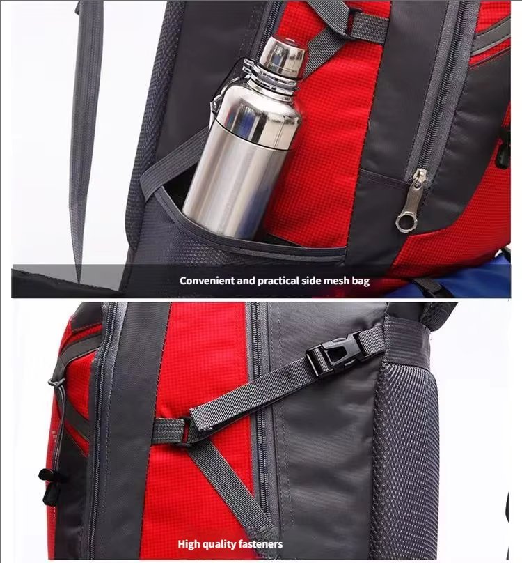 Anti-Theft 60L Polyester Camping Trekking Backpack detail image