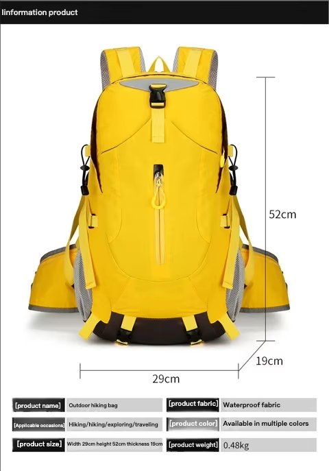 Softback Anti-Theft Nylon Trekking Backpack detail image