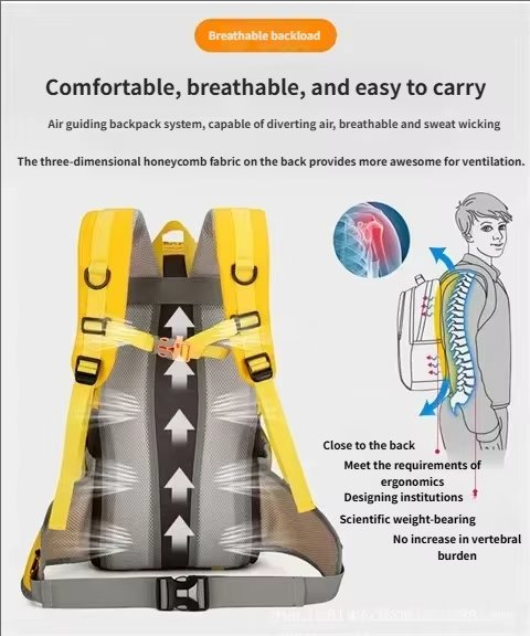 Softback Anti-Theft Nylon Trekking Backpack detail image