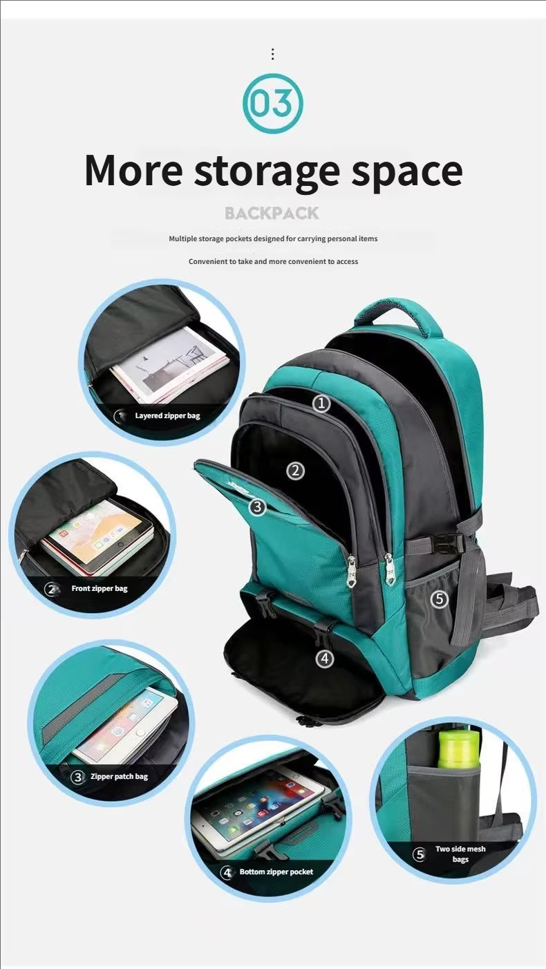 Anti-Theft Camping Nylon Trekking Backpack detail image