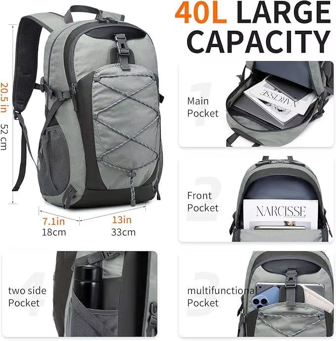 Waterproof 40L Nylon Camping Trekking Backpack detail image