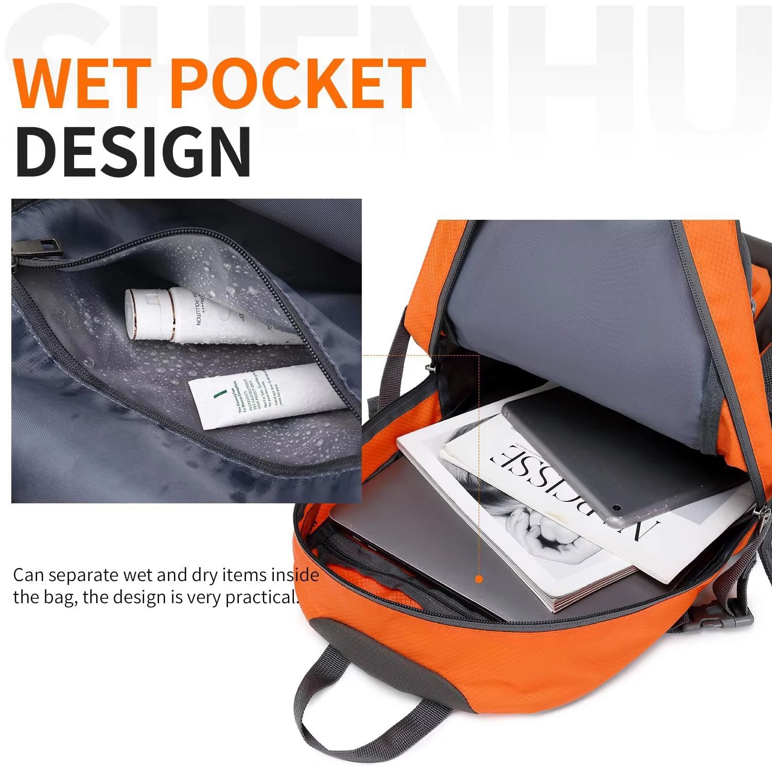 Waterproof 40L Nylon Camping Trekking Backpack detail image