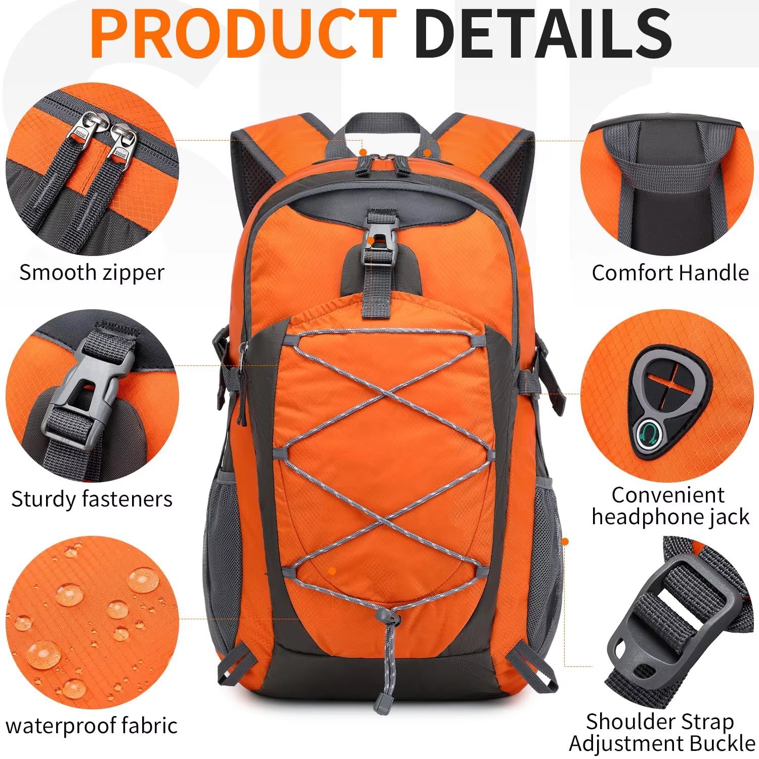 Waterproof 40L Nylon Camping Trekking Backpack detail image