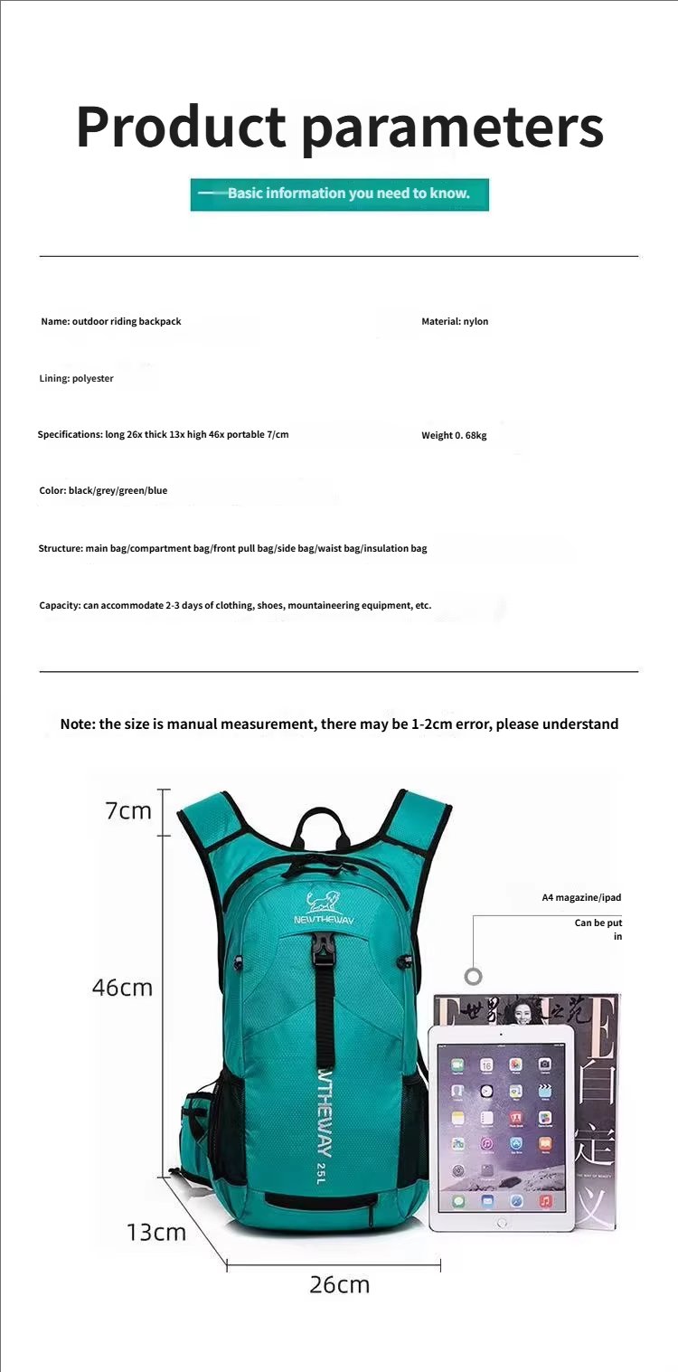 Anti-Theft Nylon Cycling Trekking Backpack detail image
