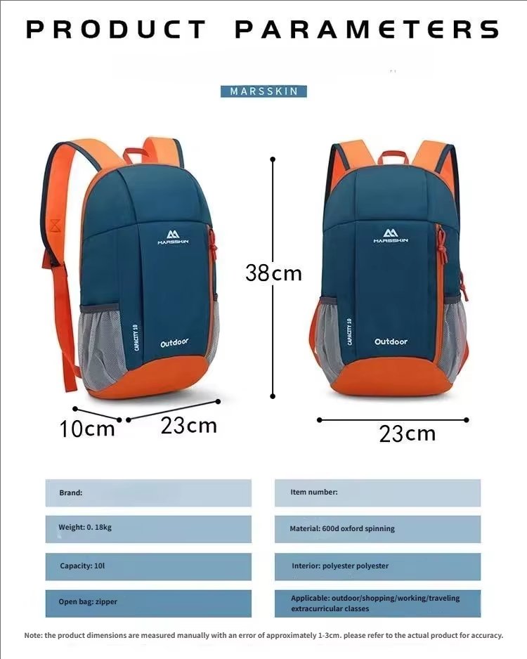 Anti-Theft 10L Oxford Cycling Trekking Backpack detail image