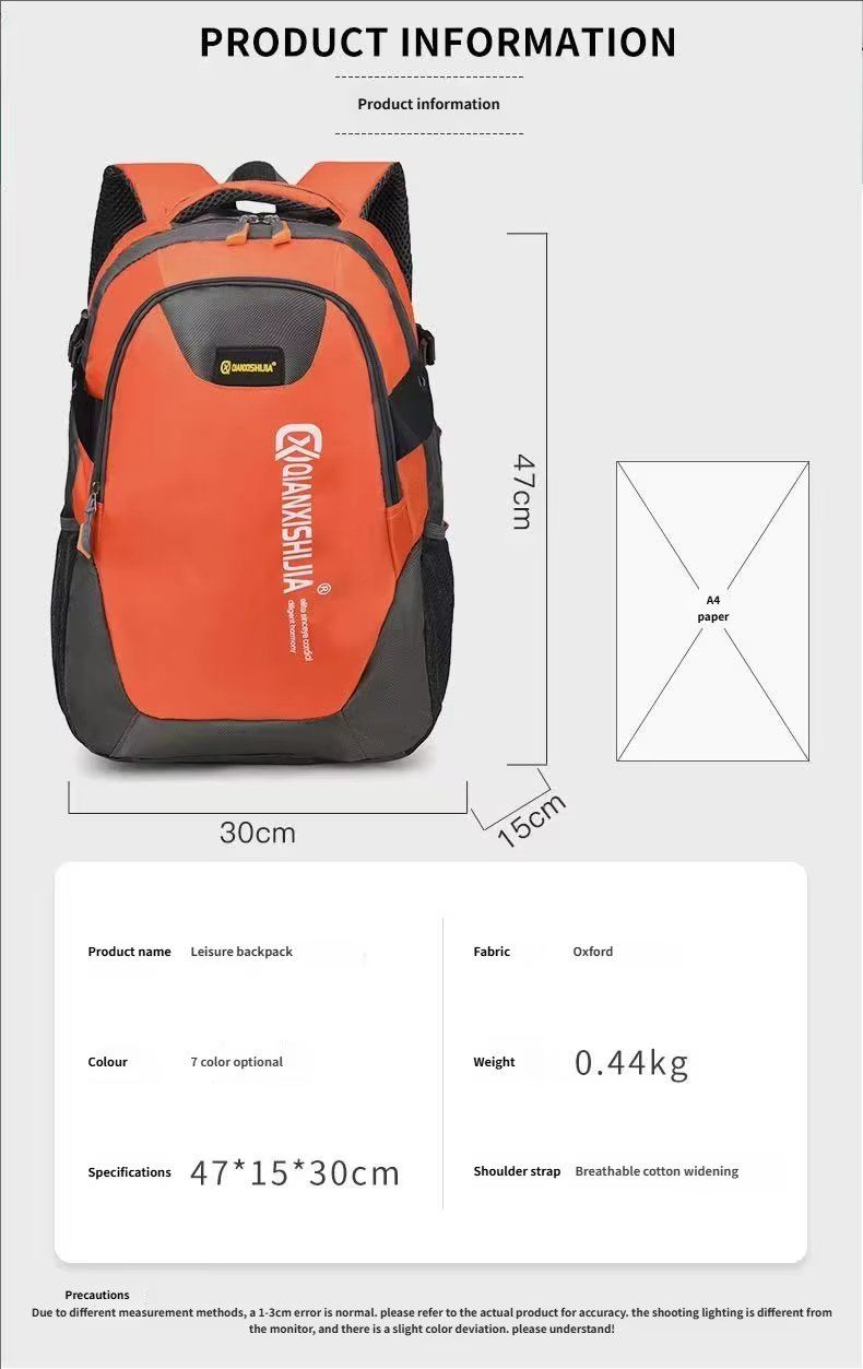 Anti-Theft Oxford Travel Trekking Backpack detail image