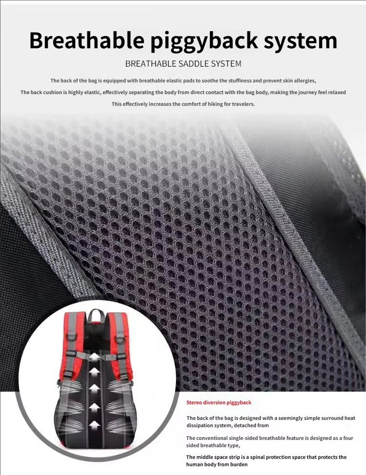 Anti-Theft Nylon Softback Trekking Backpack detail image