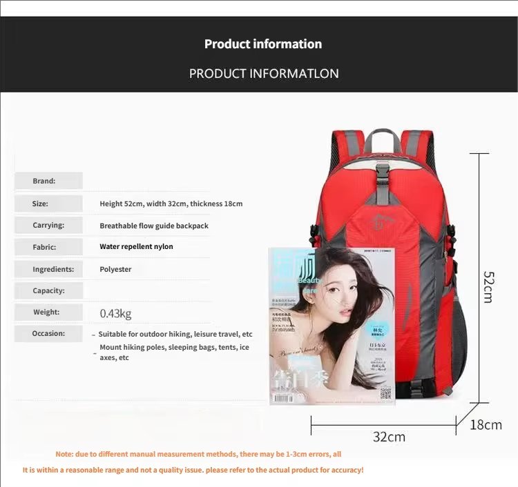 Anti-Theft Nylon Softback Trekking Backpack detail image