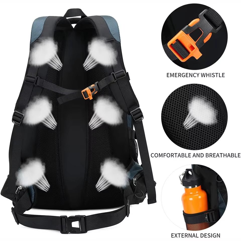 Anti-Theft 40L Polyester Camping Trekking Backpack detail image