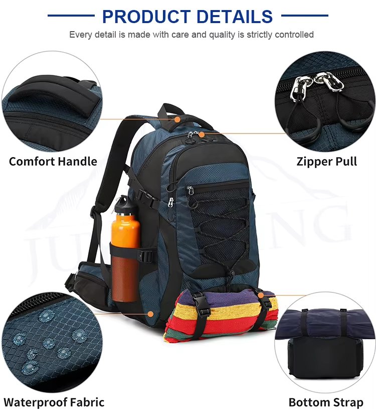 Anti-Theft 40L Polyester Camping Trekking Backpack detail image
