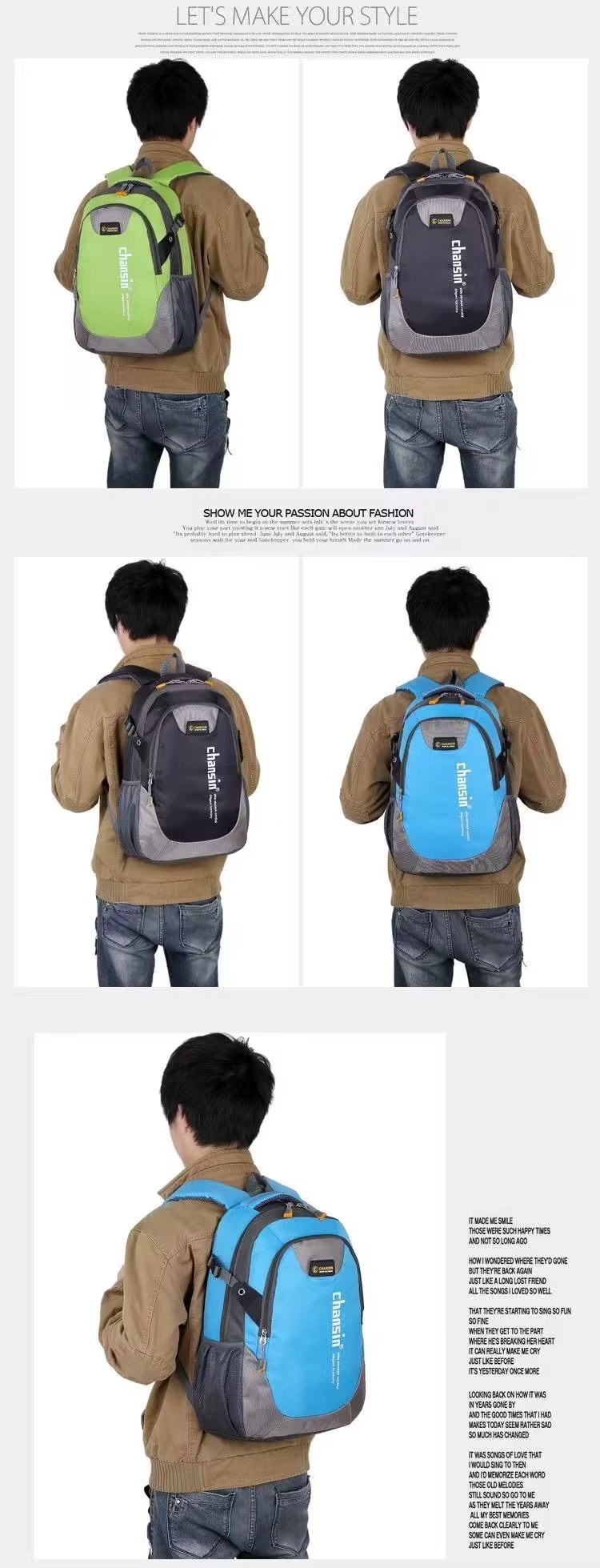 Cycling Waterproof Nylon Trekking Backpack detail image