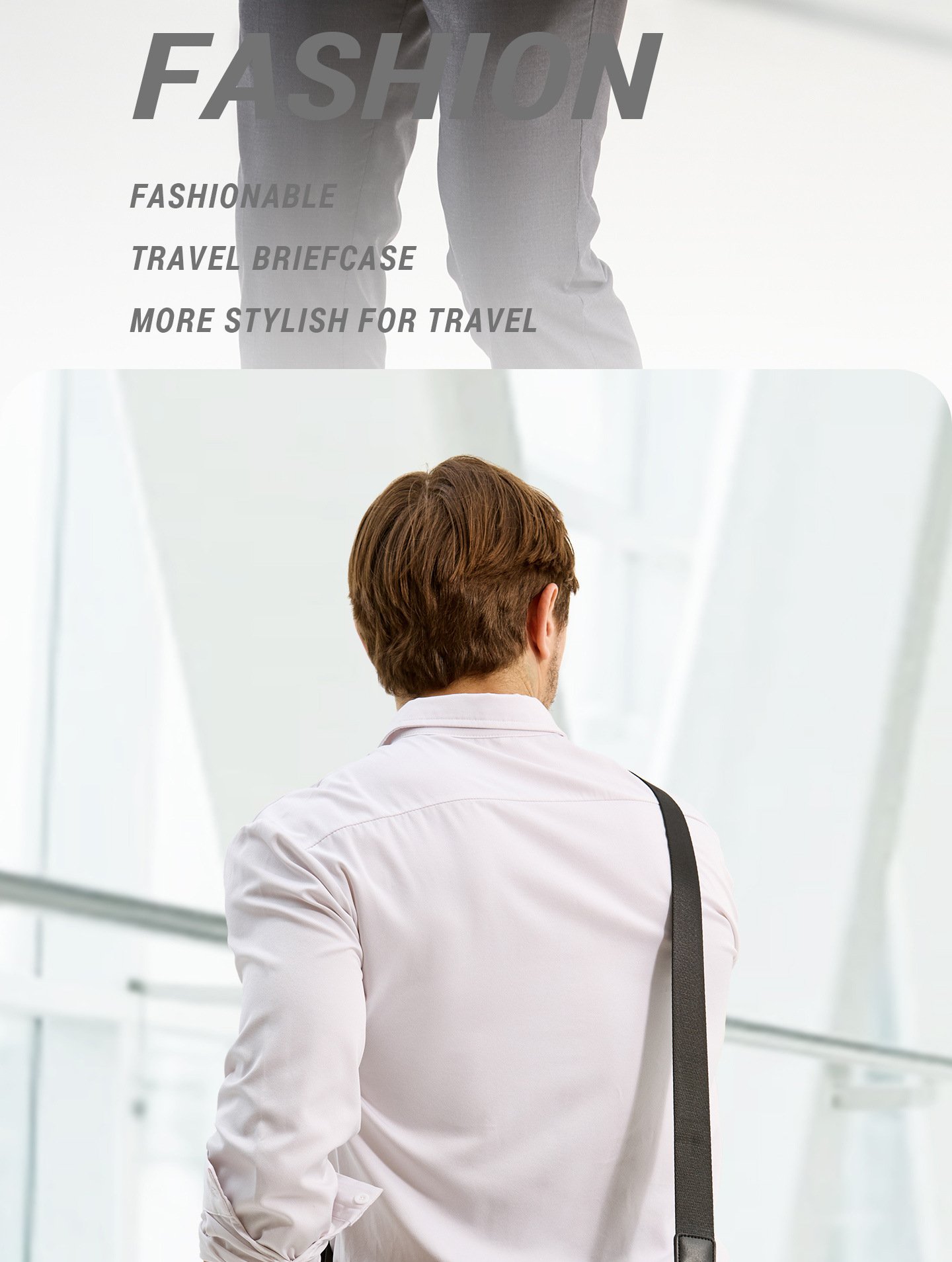 man walking with bag slung over shoulder using detachable strap