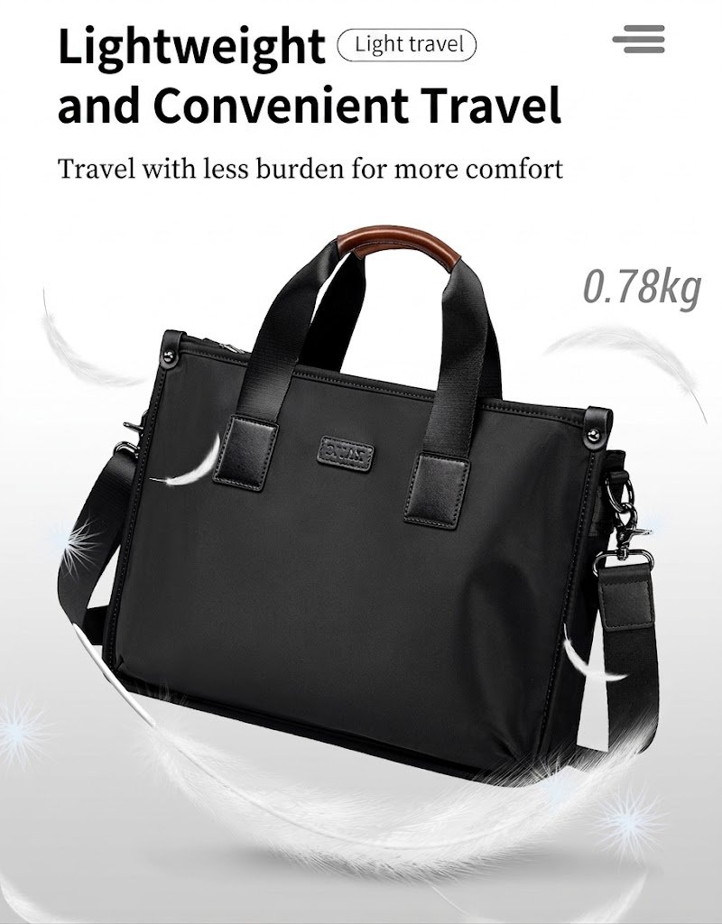 bag dimensions next to 16-inch laptop silhouette showing 38x28.5x11cm size