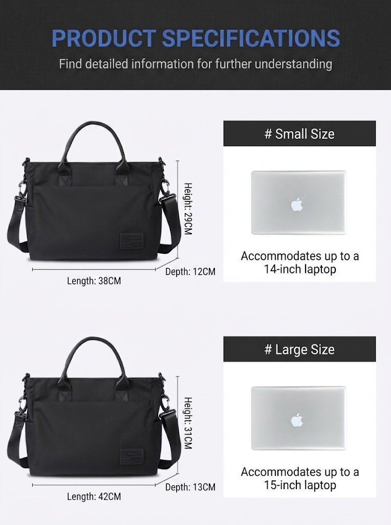 front back and side angle views of finished bag