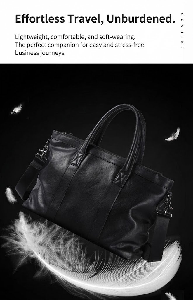 bag suspended among falling feathers illustrating lightweight travel comfort
