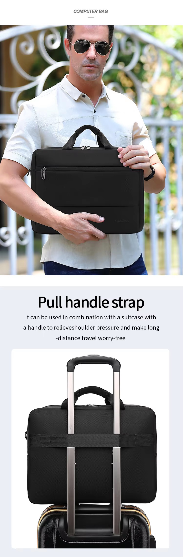 worn handheld with pull handle strap over shoulder