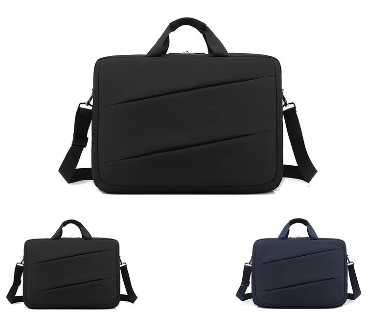 diagonal stripe front panel in black and navy colorways
