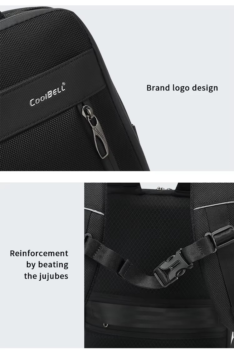 comfortable handle and two-way metal zipper pull close-up