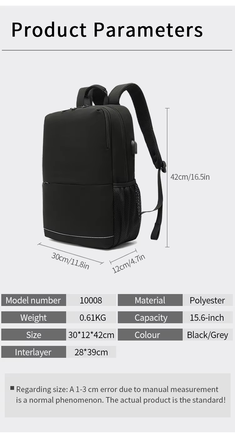 product spec chart model material weight capacity size and color