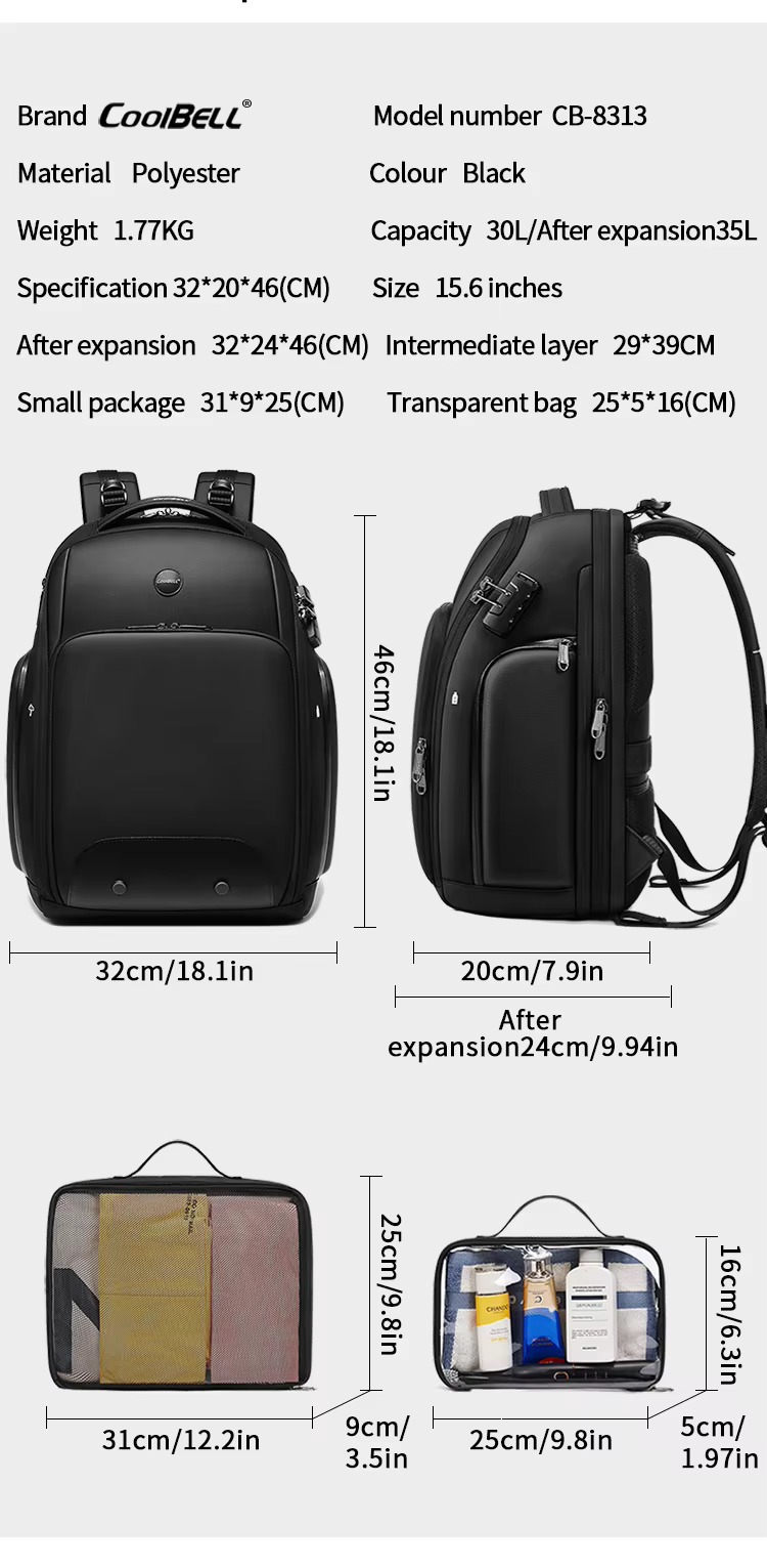 pull handle device mounted on rolling suitcase with reflective tape and breathable back pad