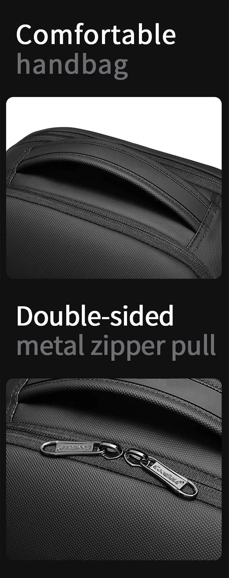 45-degree oblique front and back views of hard-shell backpack