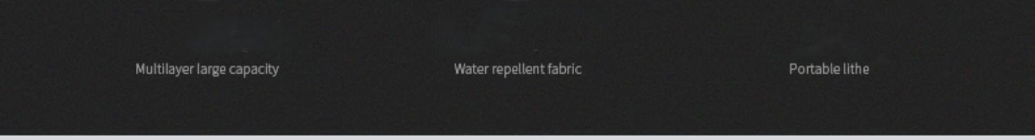 text callouts for multilayer capacity water-repellent fabric and portable design