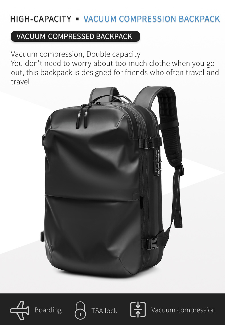 multifunctional pocket design with dry/wet separation and a 17.3 inch laptop compartment
